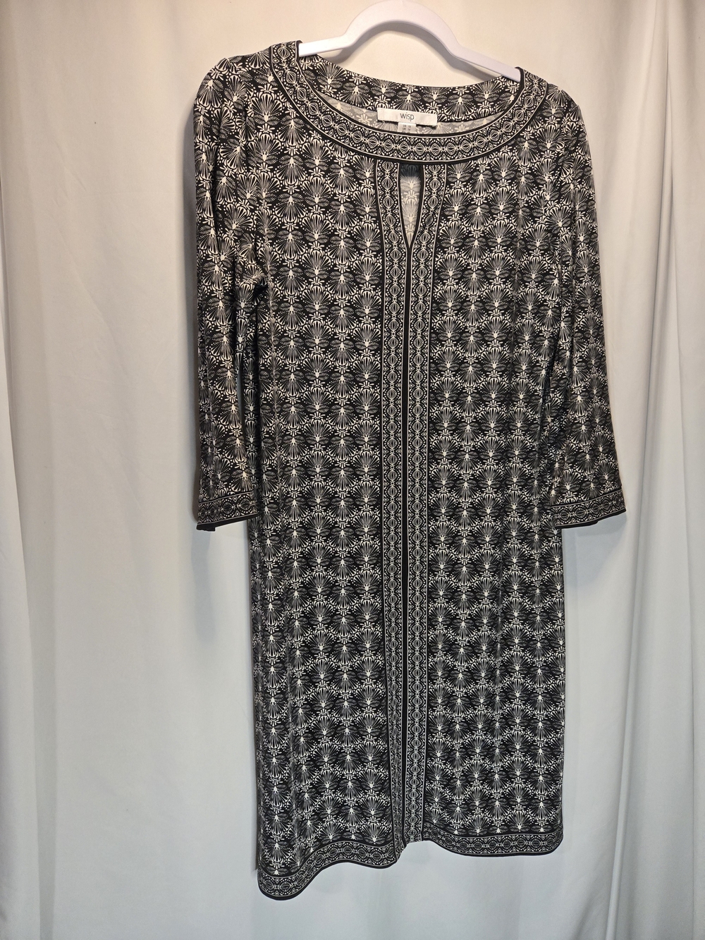 Black & White Patterned Shift Dress